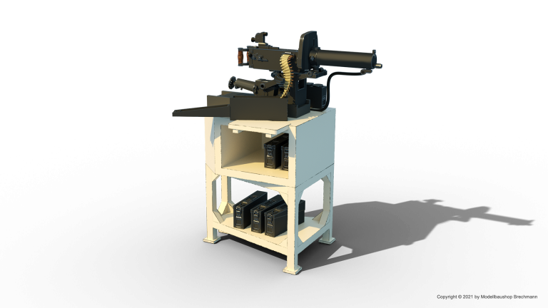 MG-08 auf Laffete und Tisch